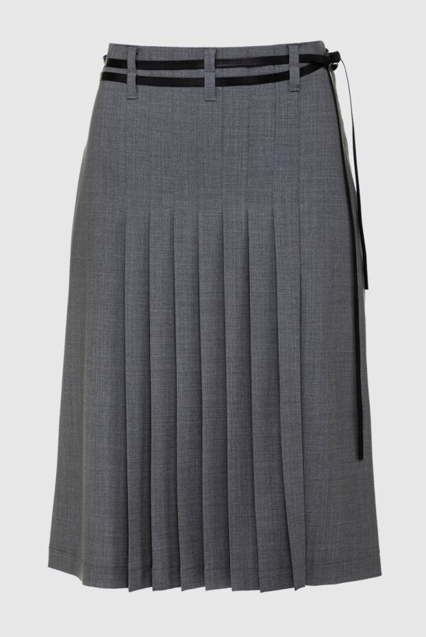 DROMe pleated skirt in smooth grey fabric with asymmetrical trim
161422 - photo 1