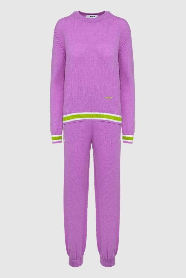 MSGM walking suit made of merino and cashmere purple for women 161433 - photo 1