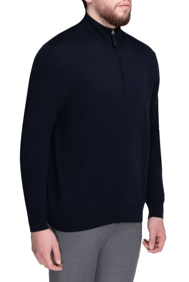 Billionaire cardigan for men made of wool and cashmere blue 161685 - photo 3