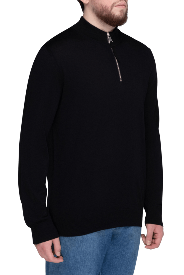 Billionaire black wool trench coat for men 161686 - photo 3