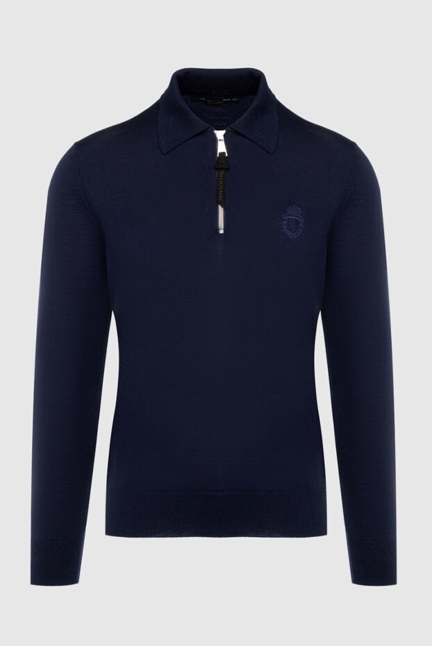 Billionaire men's midnight blue long sleeve polo shirt with zip 161688 - photo 1
