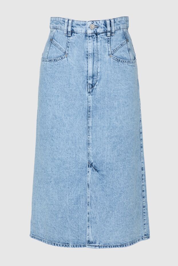 Isabel Marant blue a-line skirt made of washed denim with a slit in the center 161759 - photo 1