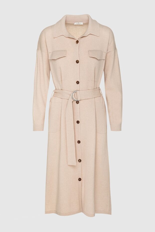 Panicale beige wool, cashmere and silk shirt dress with belt and patch pockets
161898 - photo 1
