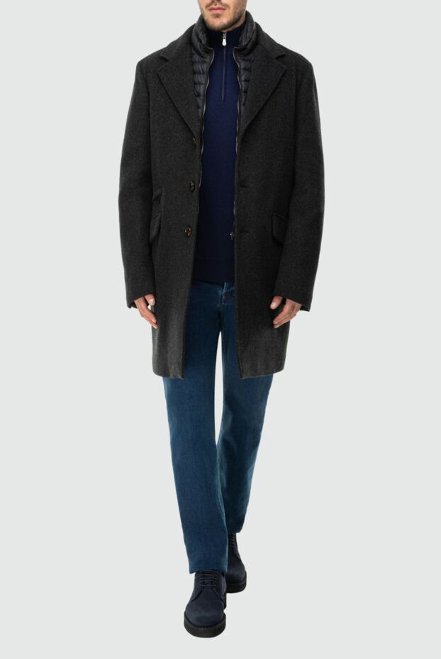 Moorer gray wool and cashmere coat for men 161916 - photo 3