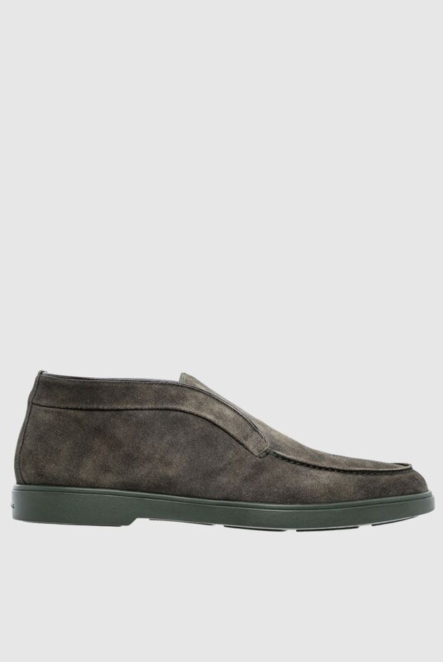 Santoni повседневные замшевые лоферы коричневые на гибкой подошве 161937 - фото 1