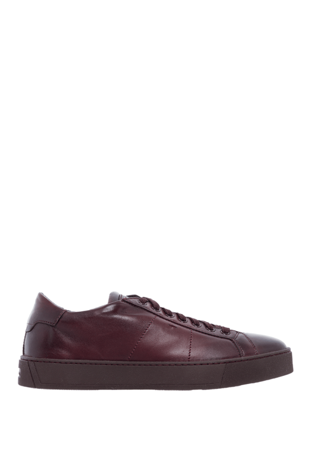 Santoni burgundy leather sneakers with a blacked out toe
161948 - photo 1