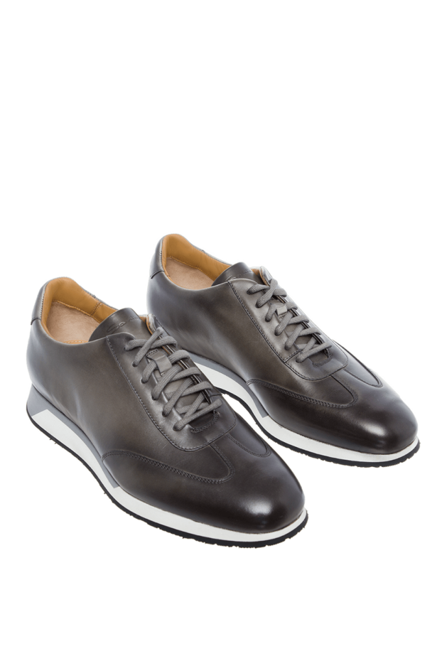 Santoni hand-dyed sneakers made from soft calfskin with a low profile and simple lacing
 161960 - photo 3