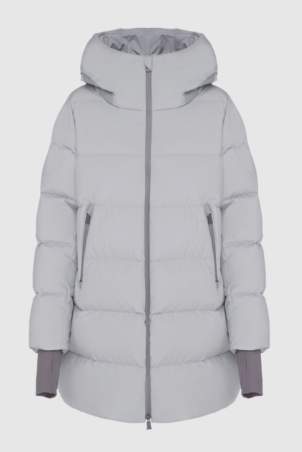 Herno women's straight cut gray down jacket with zipped pockets 161972 - photo 1