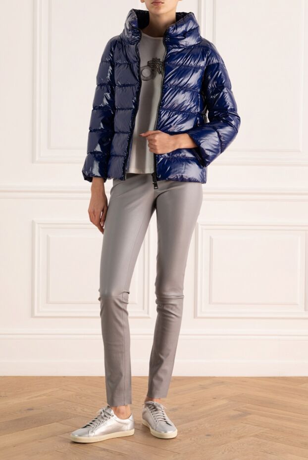 Herno women's quilted down jacket with a hood, deep blue
 161973 - photo 2