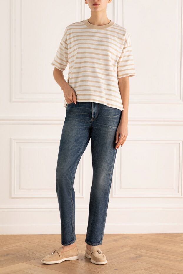 Celine әйелдерге арналған көк джинсы орташа белмен 162009 - фото 2
