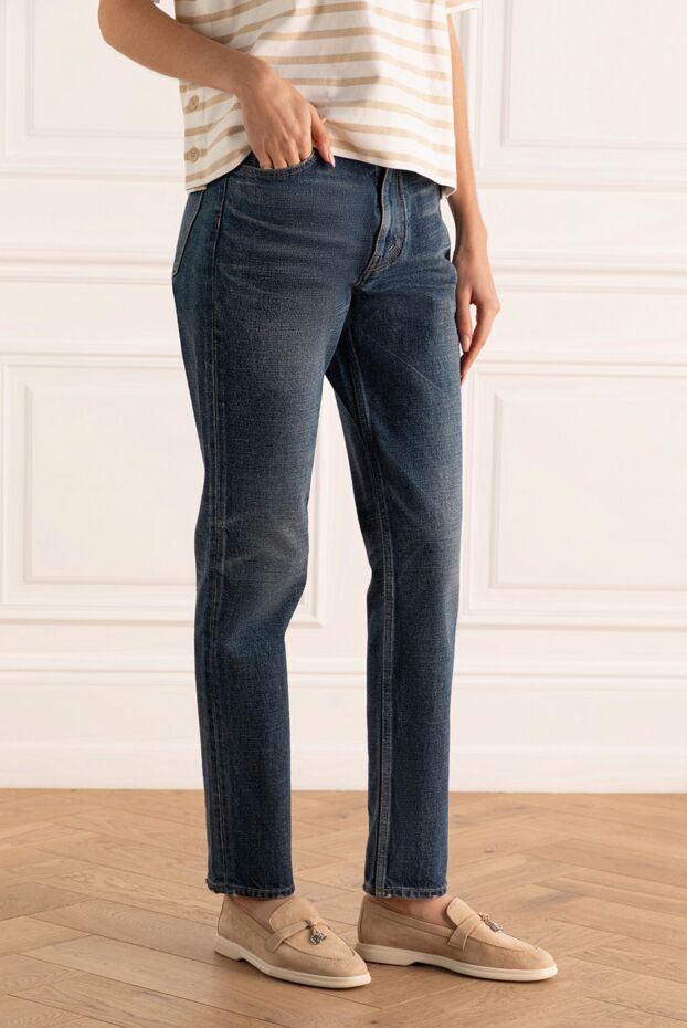 Celine әйелдерге арналған көк джинсы орташа белмен 162009 - фото 3