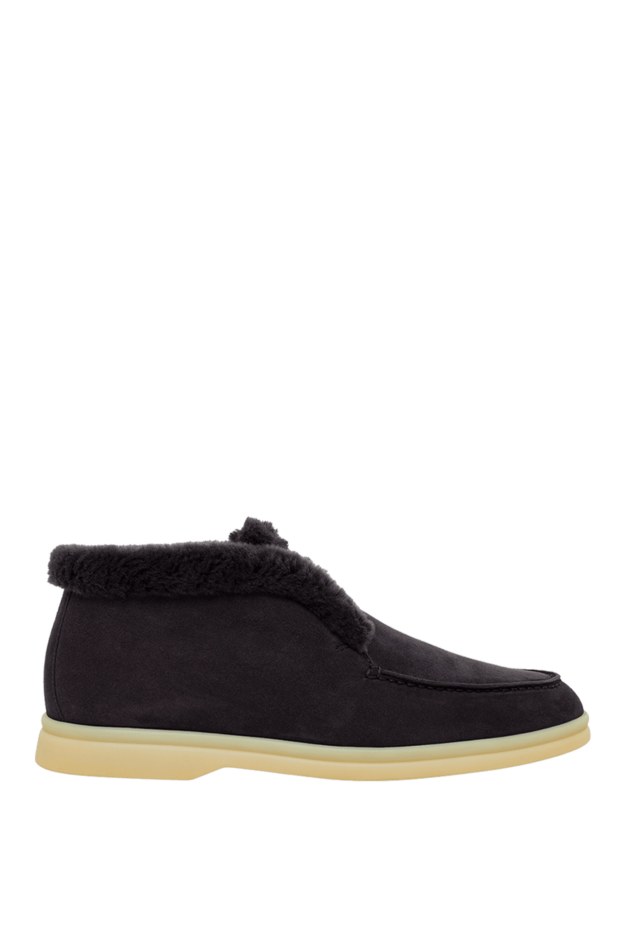 Loro Piana loafers women's nubuck and fur black 162050 - photo 1
