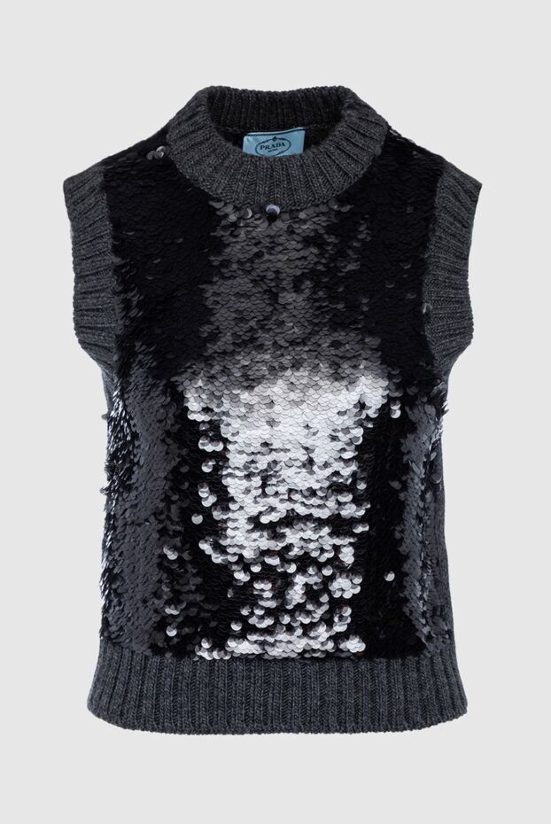 Prada gray wool vest for women 162150 - photo 1