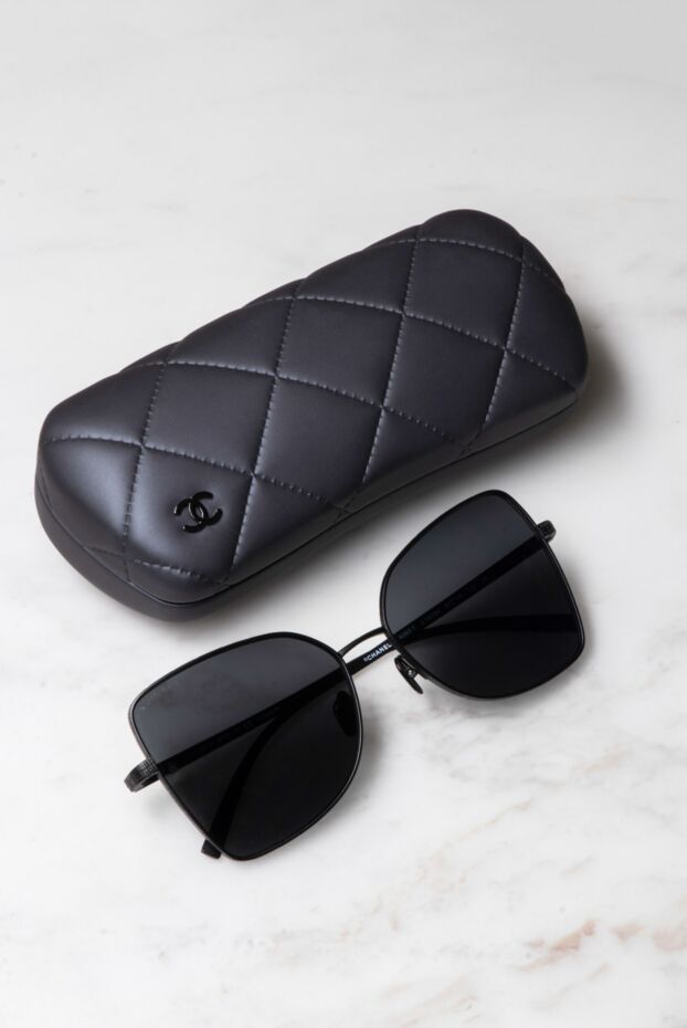 Chanel күннен қорғайтын әйелдердің үлкен сұр күннен қорғайтын көзілдірігі 162214 - фото 2