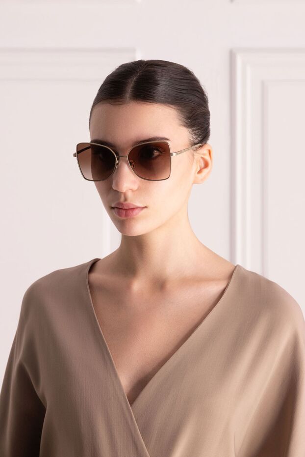 Chanel үлкен қоңыр әйелдер күннен қорғайтын көзілдірік 162216 - фото 2