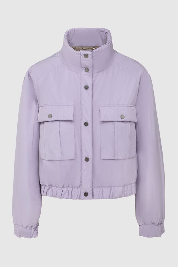 Brunello Cucinelli purple polyester and cotton jacket for women 162249 - photo 1