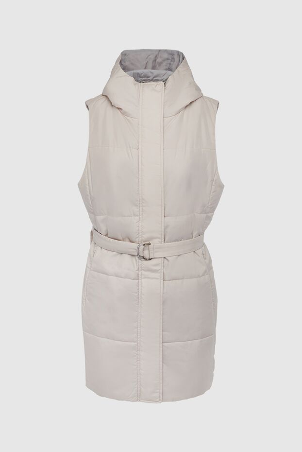Beige polyester vest for women - photo 1