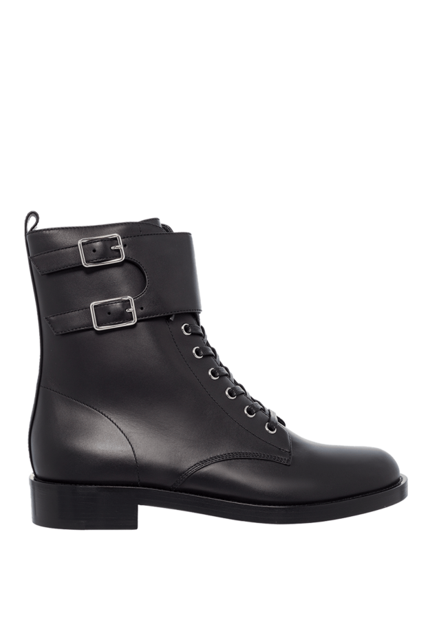 Gianvito Rossi women's black leather boots with buckles and laces 162355 - photo 1