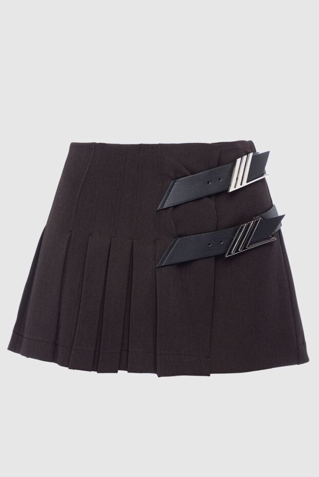 The Attico юбка-мини женская чёрная с ремешками 162376 - фото 1