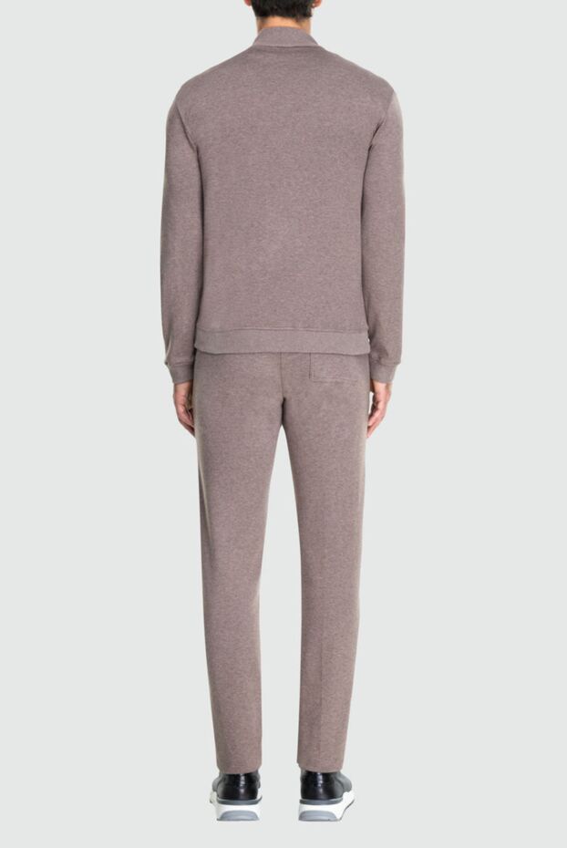 Cesare di Napoli men’s beige cotton knit tracksuit with stand-up collar 162518 - photo 3