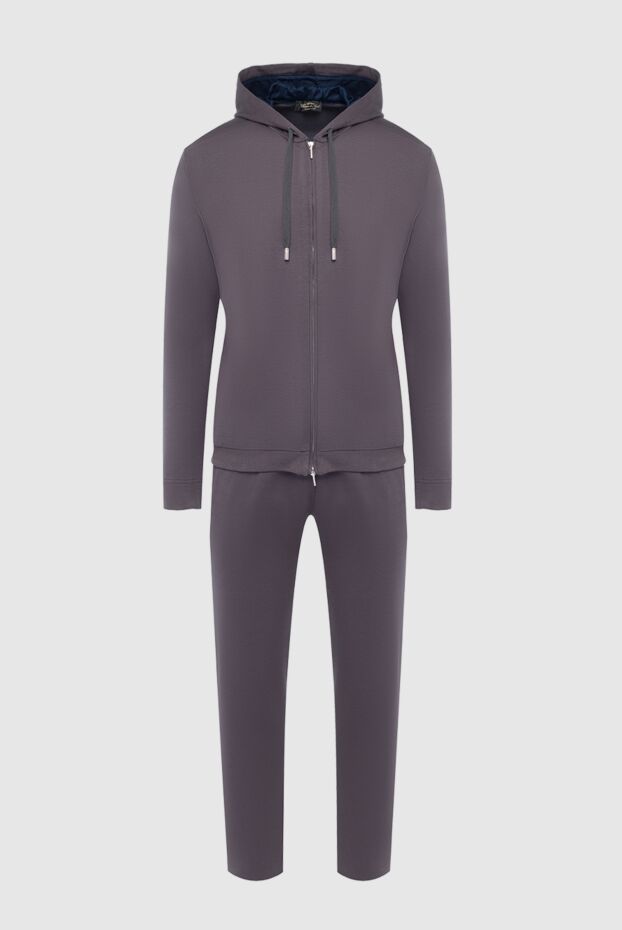 Cesare di Napoli men’s dark grey cotton knit tracksuit with hood 162520 - photo 1