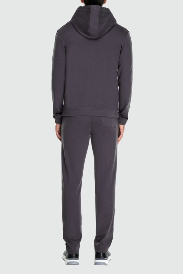 Cesare di Napoli men’s dark grey cotton knit tracksuit with hood 162520 - photo 3
