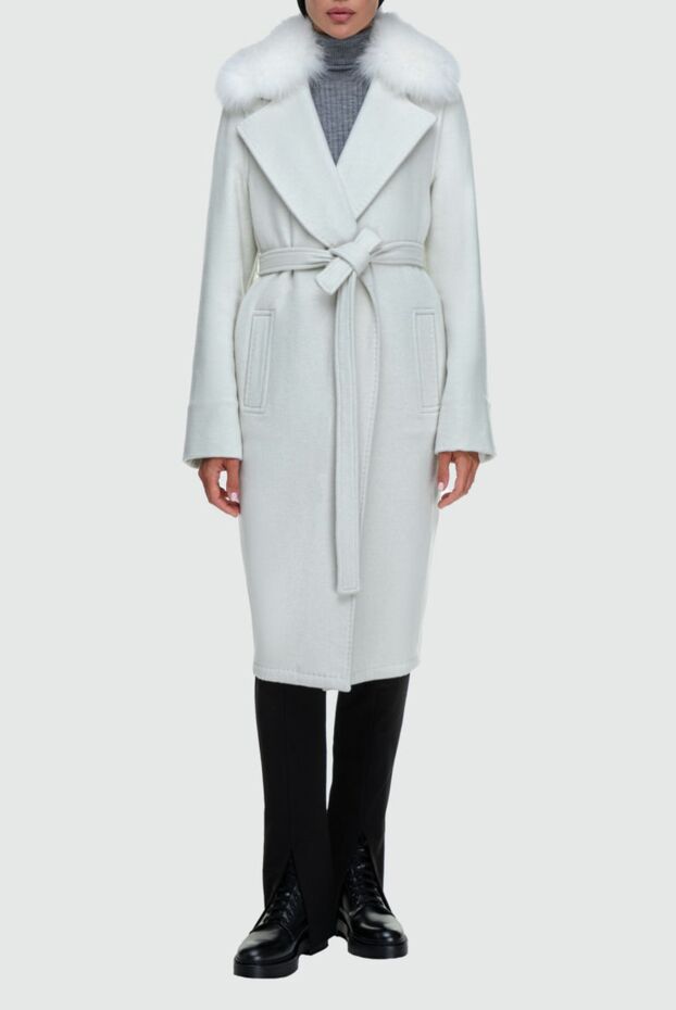 Blancha white cashmere coat for women 162574 - photo 2