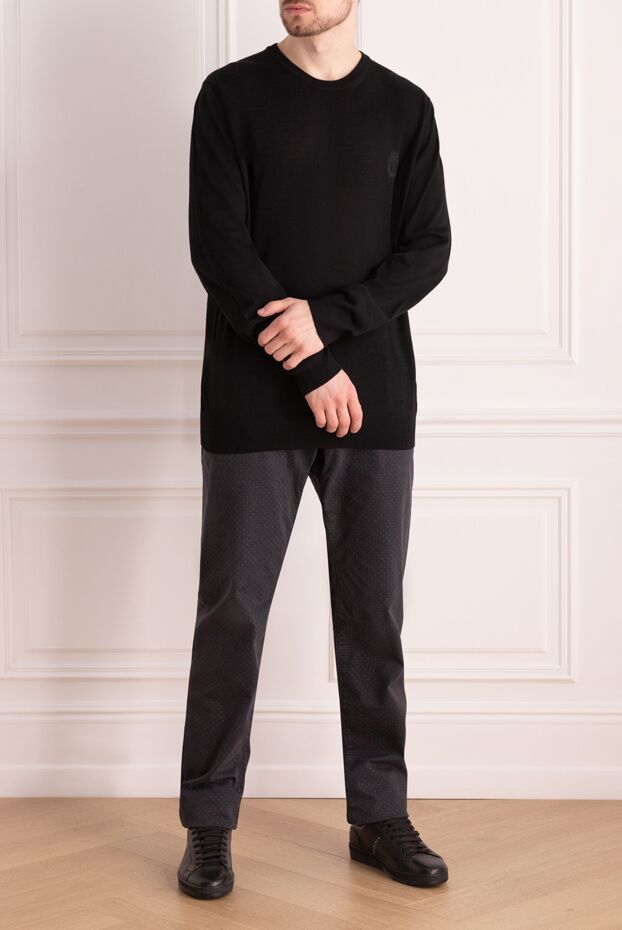 Billionaire men's wool jersey jumper with brand logo
 162613 - photo 2