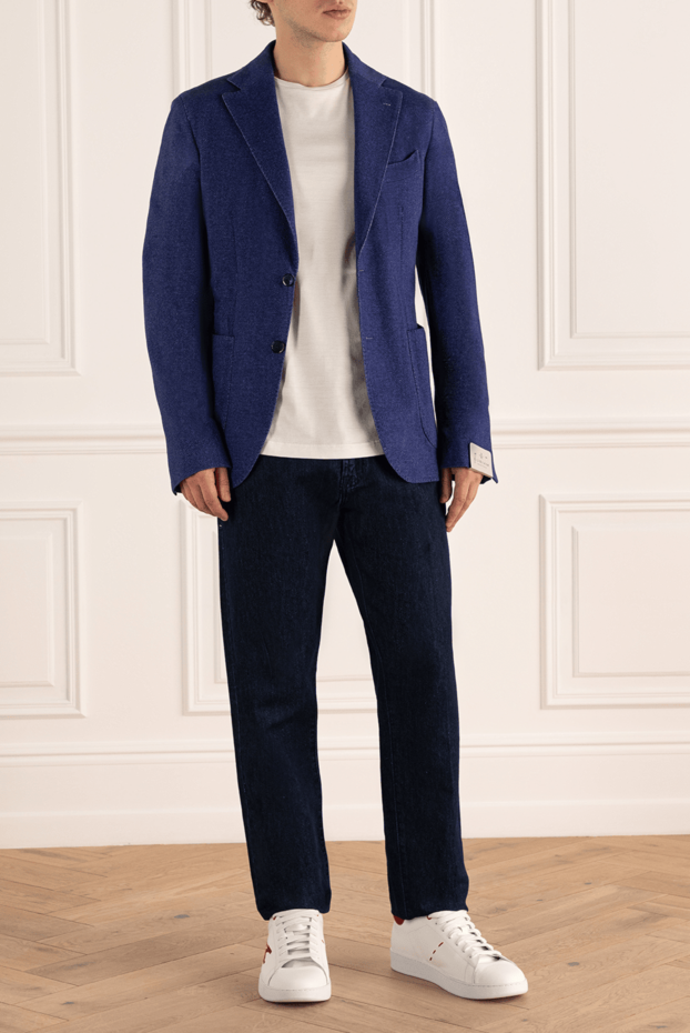 Lubiam men's blue cotton jacket 162700 - photo 2
