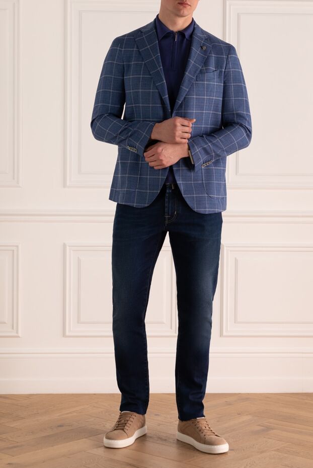 Lubiam smart casual jacket with contrasting checkered print 162702 - photo 2