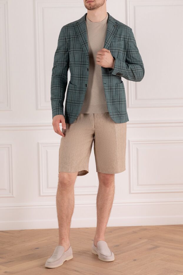 Lubiam green cotton and polyester jacket for men 162714 - photo 2