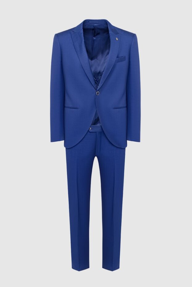 Lubiam men's blue single-breasted wool suit 162716 - photo 1