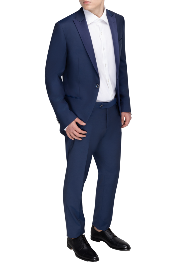 Lubiam men's suit made of wool and polyester blue 162723 - photo 2