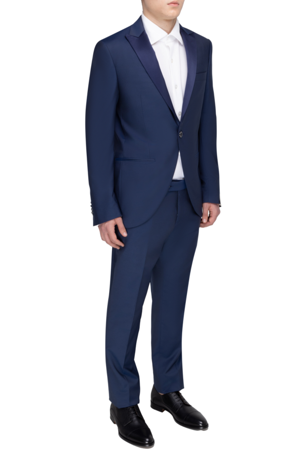 Lubiam men's suit made of wool and polyester blue 162723 - photo 3