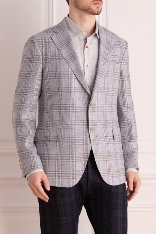 Lubiam men's gray checkered jacket  162746 - photo 3