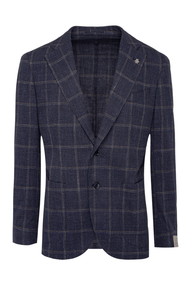 Lubiam blue cotton and elastane jacket for men 162748 - photo 1