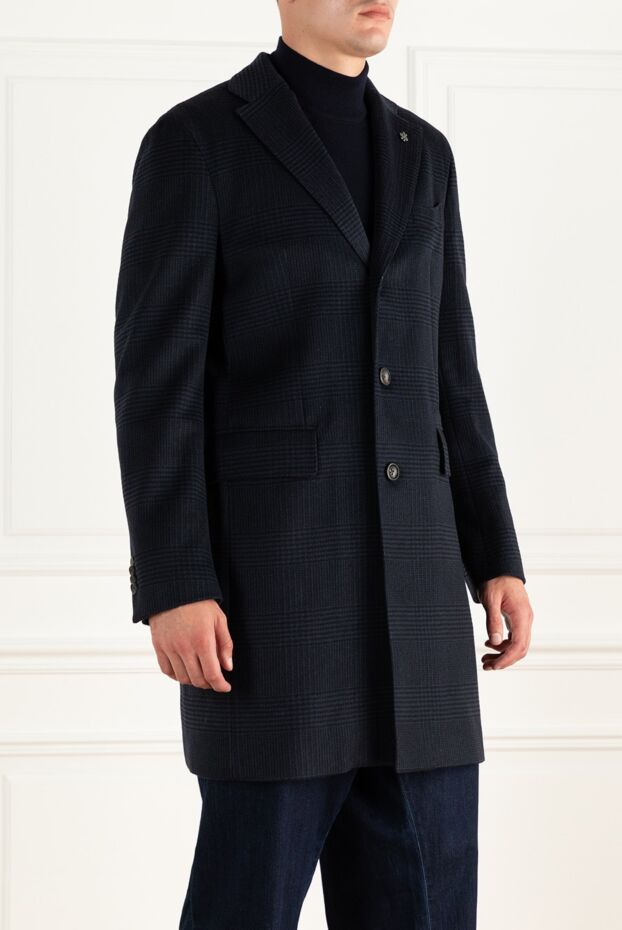 Lubiam wool and cashmere coat with large check pattern
 162749 - photo 3