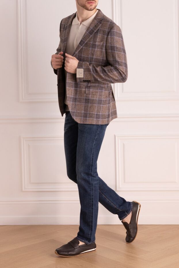 Lubiam two-button jacket, grey-brown, with large check pattern
 162771 - photo 2