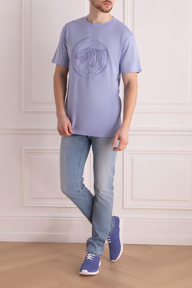 Stefano Ricci t-shirt made of cotton and modal purple for men 162842 - photo 2