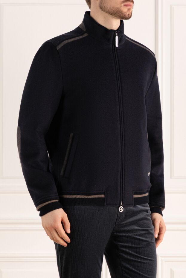 Stefano Ricci иығында сәндік қосымшалары бар қою көк түсті кашемир күртеше 162905 - фото 3