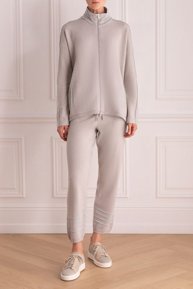 Panicale women's walking suit with knitted trim and straight trousers
 163254 - photo 2