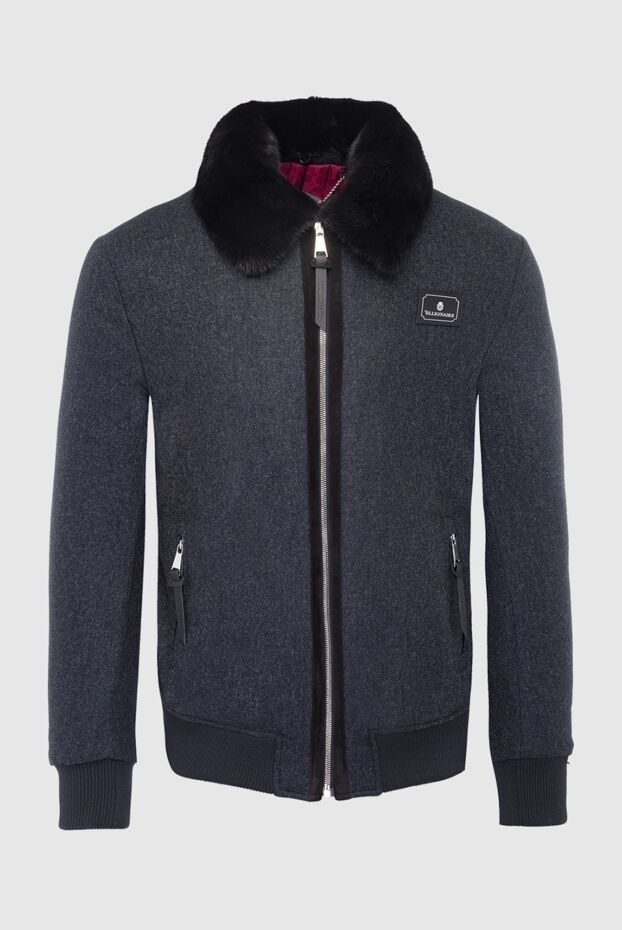 Billionaire gray wool and fur jacket for men 163291 - photo 1