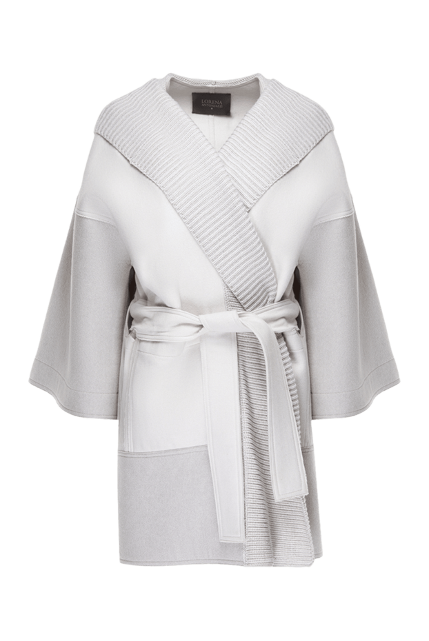 Lorena Antoniazzi women's coat-robe made of wool and cashmere with patch pockets gray 163393 - photo 1