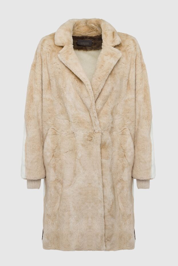 Lorena Antoniazzi women's beige premium sheared sheepskin coat 163396 - photo 1