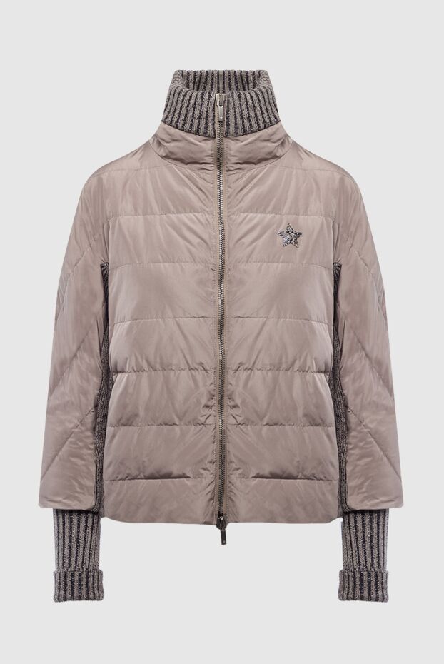 Lorena Antoniazzi down jacket combined with knitted elements beige women's
163400 - photo 1