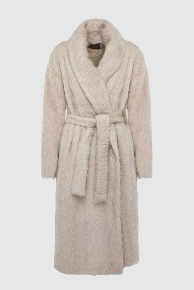 Lorena Antoniazzi beige alpaca and wool coat for women 163401 - photo 1