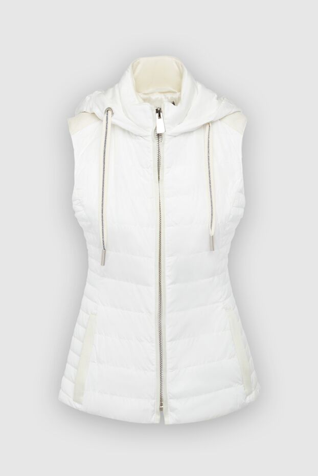 Lorena Antoniazzi women's white insulated vest with hood and side inserts 163403 - photo 1
