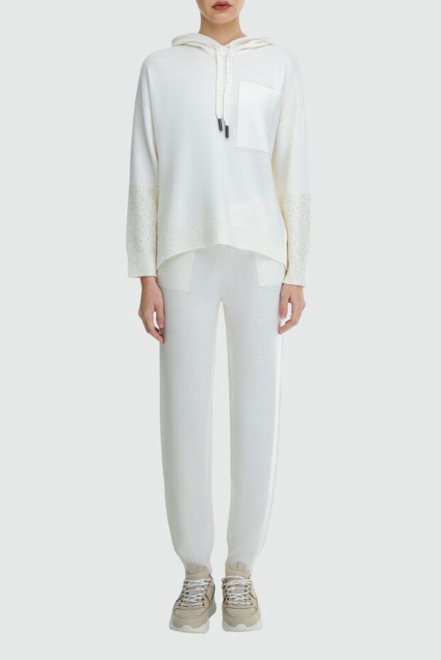 Lorena Antoniazzi white wool and polyester walking suit for women 163434 - photo 2