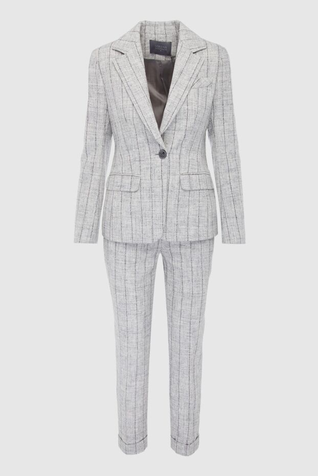 Lorena Antoniazzi women's suit gray striped from blended fabric with the addition of wool
163446 - photo 1