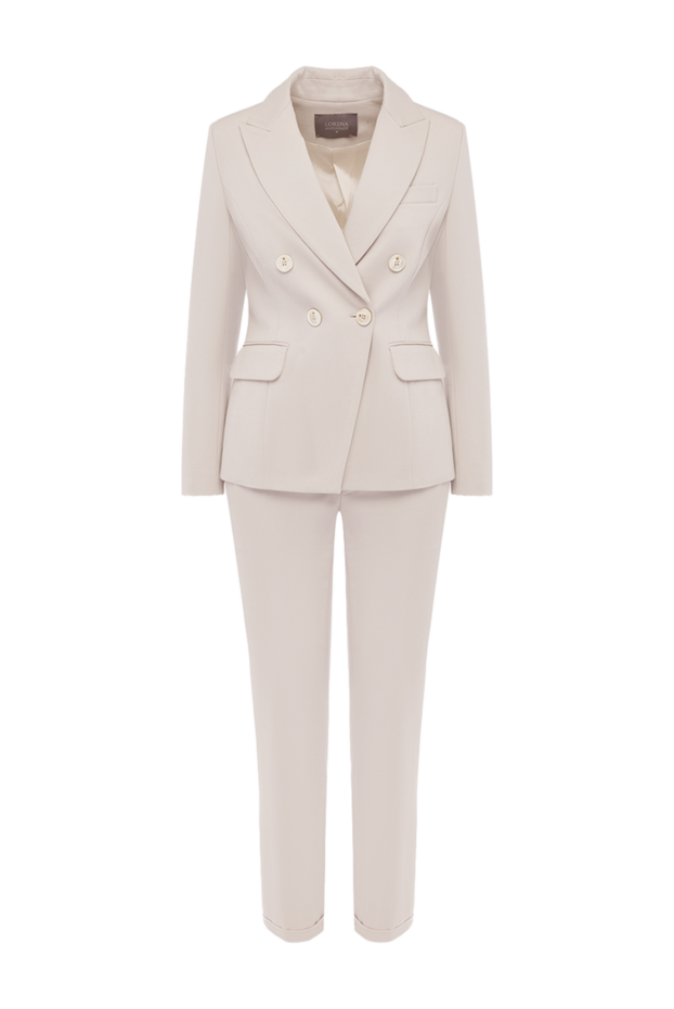 Lorena Antoniazzi women's light gray double-breasted suit with straight trousers
163453 - photo 1